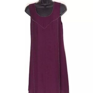 Vince Camuto Two NWOT dress cranberry shift beaded cocktail size large Formal‎